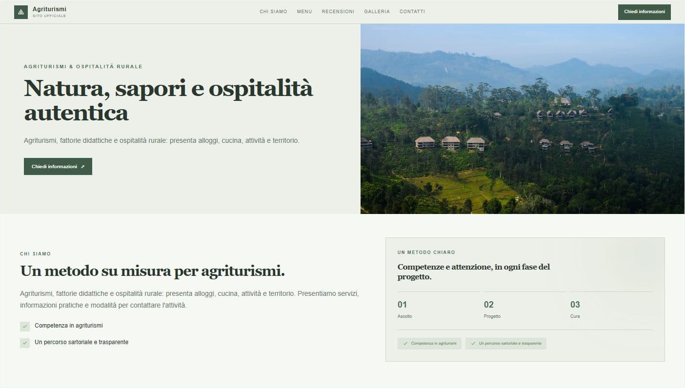 Anteprima del modello Agriturismo