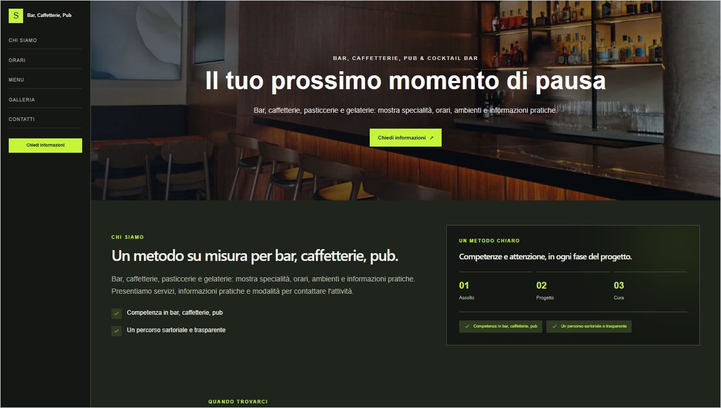 Anteprima del modello Bar e caffetteria