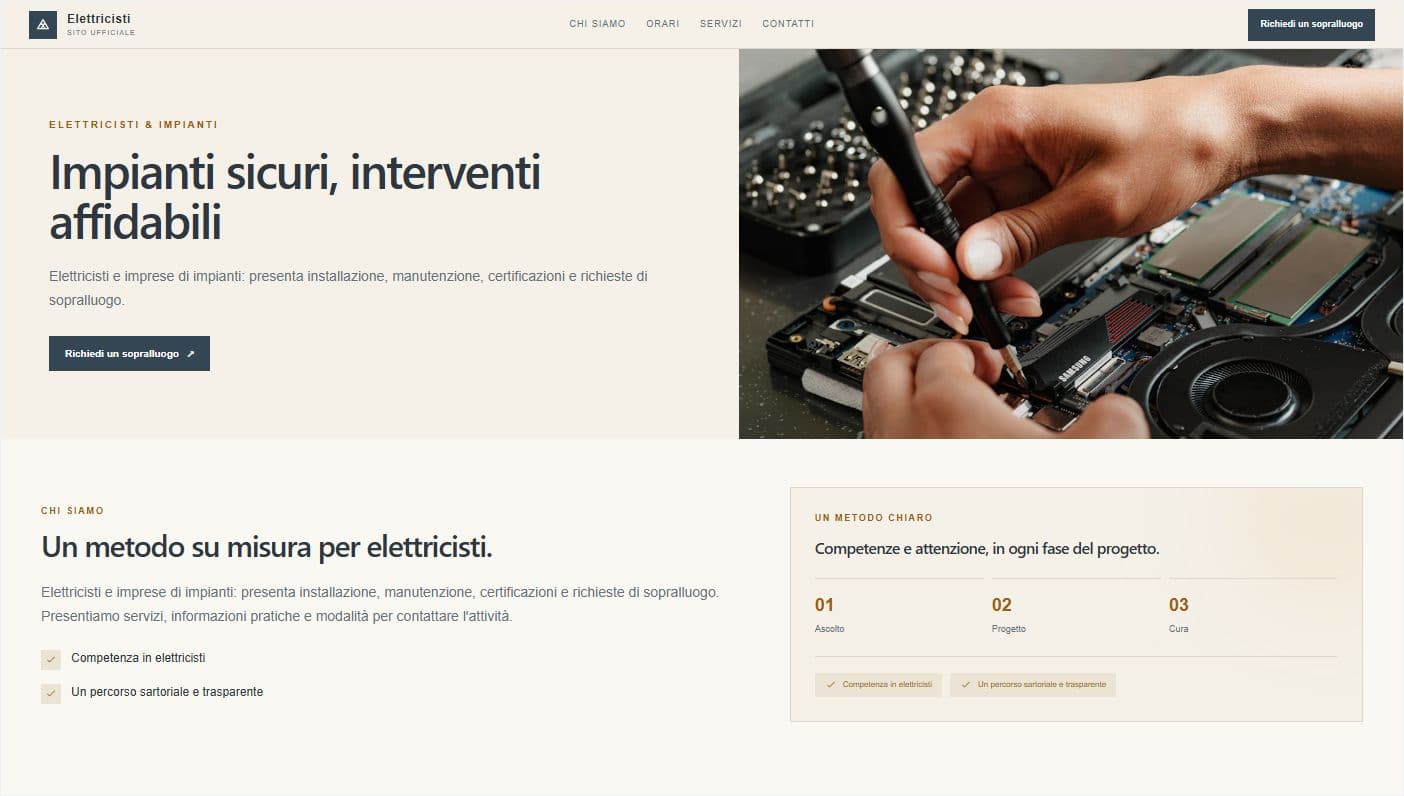 Anteprima del modello Elettricista