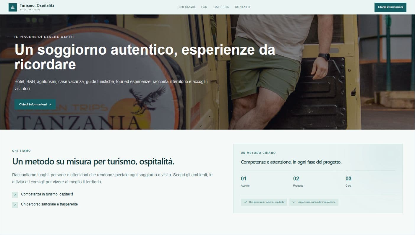 Anteprima del modello Esperienze e territorio